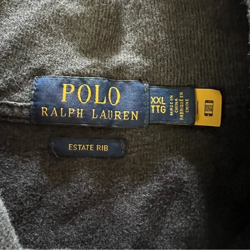 Polo Ralph Lauren Estate-Rib Quarter-Zip Pullover Gray size XXL